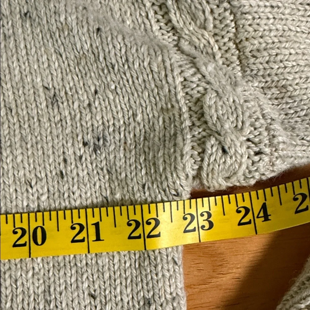 Outback Red Beige Button-Up Cardigan Crochet Open Knit Vintage 80’s Cozy Cabin